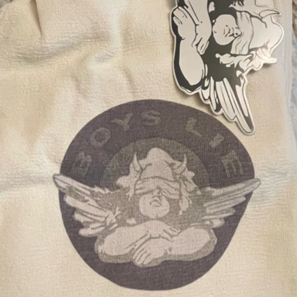 Boys Lie Terry Cream Pants Medium